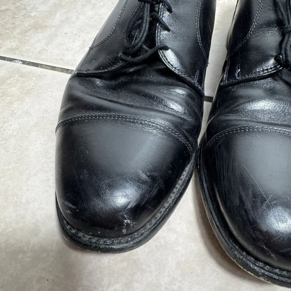 Allen Edmonds Cortland Men's Dress Shoes Size 10 3E Cap Toe Black Leather Oxford